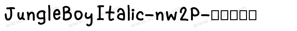 JungleBoyItalic-nw2P字体转换