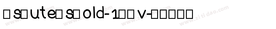 AsCuteAsBold-1RRv字体转换