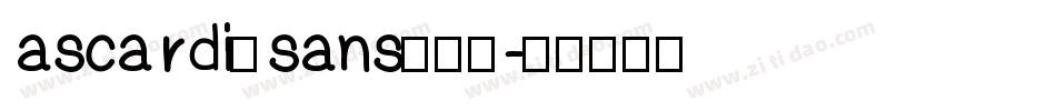 ascardi_sans生成器字体转换