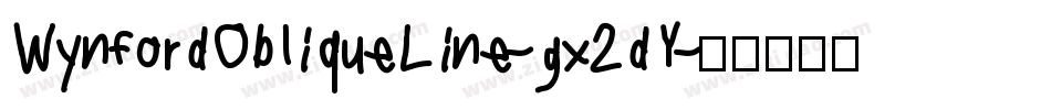 WynfordObliqueLine-gx2dY字体转换