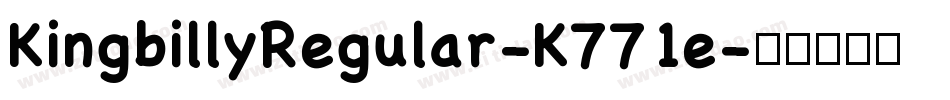 KingbillyRegular-K771e字体转换