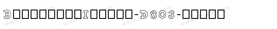 BantorainItalic-D803字体转换