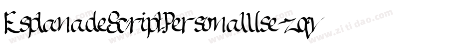 EsplanadeScriptPersonalUse-zqv3字体转换