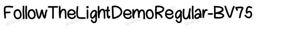 FollowTheLightDemoRegular-BV75字体转换