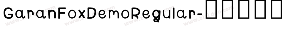GaranFoxDemoRegular字体转换