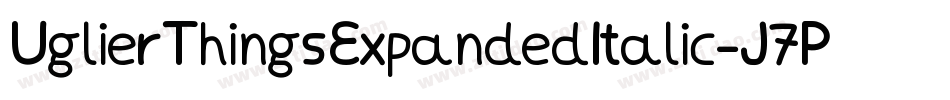 UglierThingsExpandedItalic-J7PM字体转换