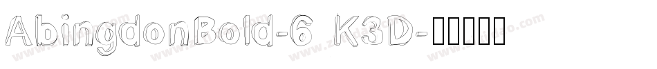 AbingdonBold-6K3D字体转换