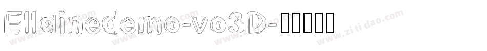 Ellainedemo-vo3D字体转换