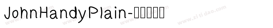 JohnHandyPlain字体转换