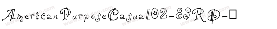 AmericanPurposeCasual02-83RD字体转换