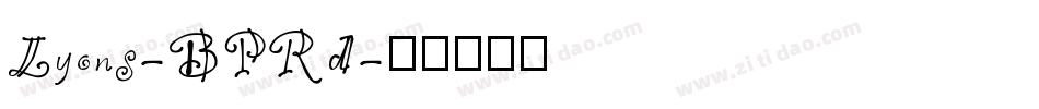Lyons-BPRd字体转换