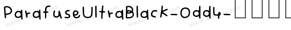 ParafuseUltraBlack-0dd4字体转换