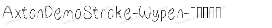 AxtonDemoStroke-Wypen字体转换