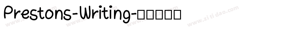 Prestons-Writing字体转换