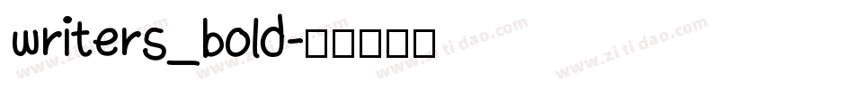 writers_bold字体转换