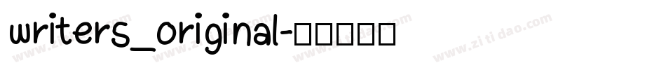 writers_original字体转换