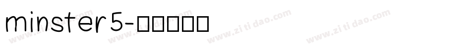 minster5字体转换