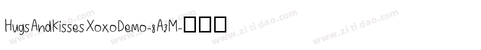 HugsAndKissesXoxoDemo-8A3M字体转换