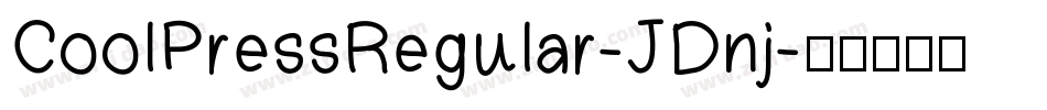 CoolPressRegular-JDnj字体转换