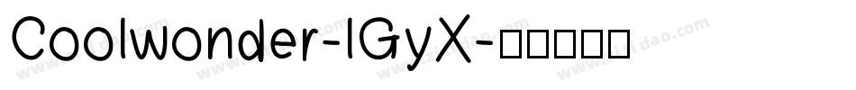 Coolwonder-lGyX字体转换