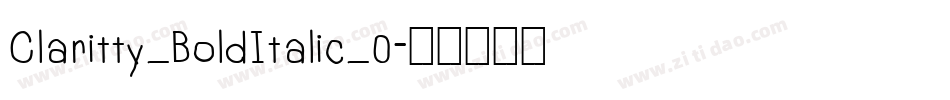 Claritty_BoldItalic_0字体转换