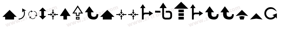 AbcPrintArrowDotted字体转换
