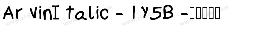 ArvinItalic-1y5B字体转换