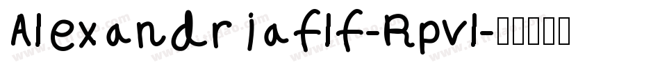 Alexandriaflf-Rpvl字体转换