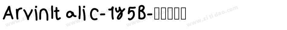 ArvinItalic-1y5B字体转换