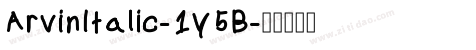 ArvinItalic-1y5B字体转换