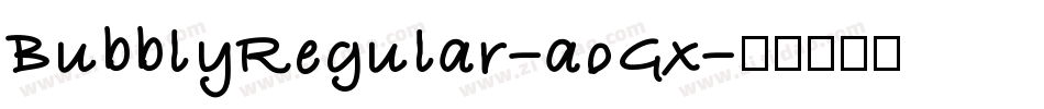 BubblyRegular-aoGx字体转换