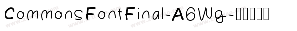 CommonsFontFinal-A6Wg字体转换