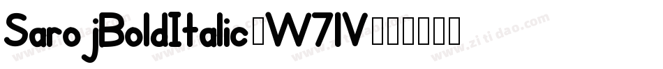 SarojBoldItalic-W71V字体转换