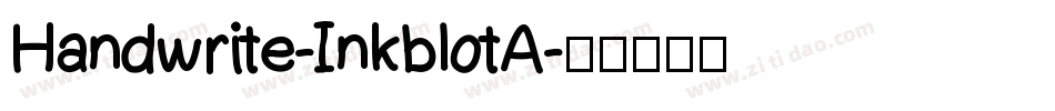 Handwrite-InkblotA字体转换
