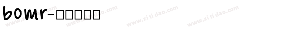 bomr字体转换