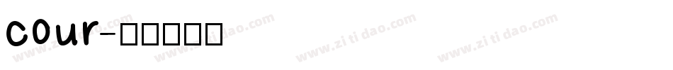 cour字体转换