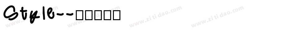 Style-字体转换