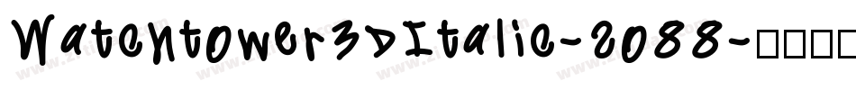 Watchtower3DItalic-2o88字体转换
