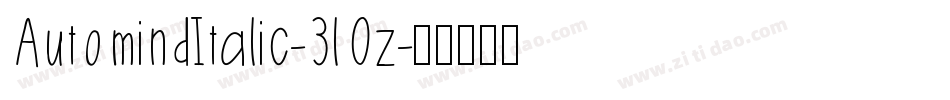 AutomindItalic-3lOz字体转换