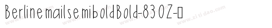 BerlinemailsemiboldBold-83OZ字体转换