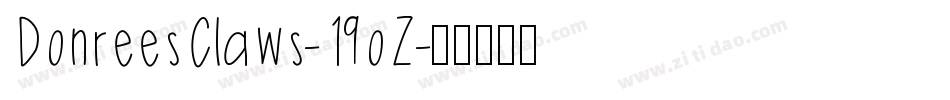 DonreesClaws-19oZ字体转换