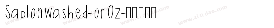 Sablonwashed-orOz字体转换