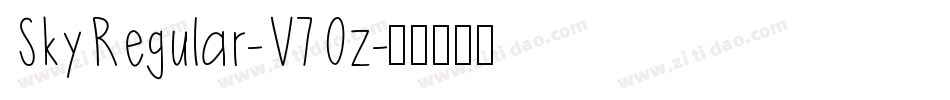 SkyRegular-V7Oz字体转换