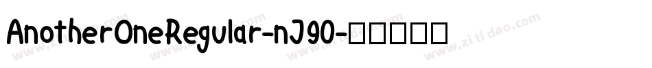 AnotherOneRegular-nJ90字体转换