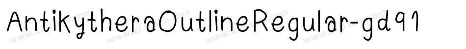 AntikytheraOutlineRegular-gd91字体转换
