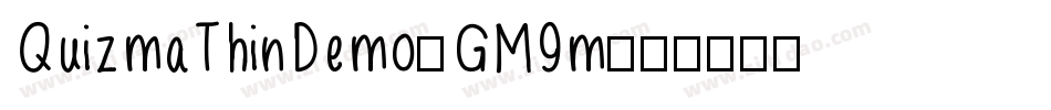 QuizmaThinDemo-GM9m字体转换