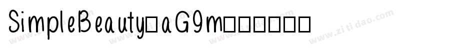 SimpleBeauty-aG9m字体转换