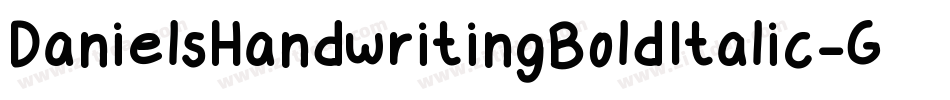 DanielsHandwritingBoldItalic-GABG字体转换