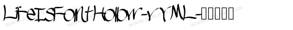 LifeIsFontHollow-vYML字体转换