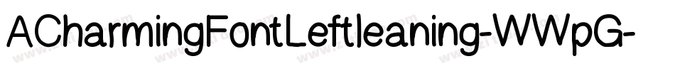 ACharmingFontLeftleaning-WWpG字体转换 ACharmingFontLeftleaning-WWpG字体转换